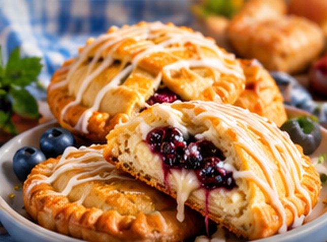 Glazed berry hand pies