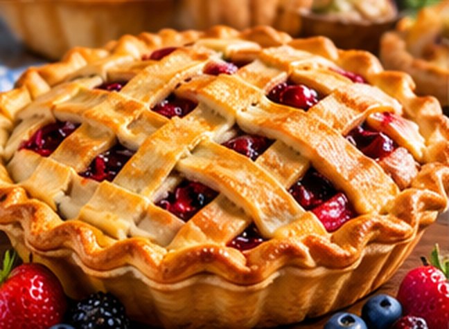 Lattice berry pie