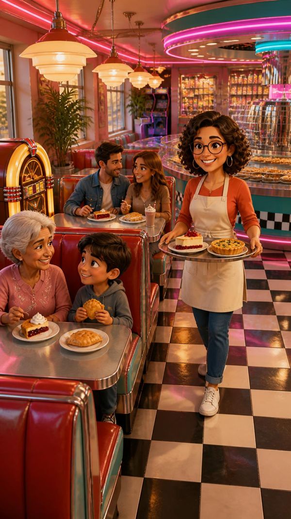 3D view: Diner booths